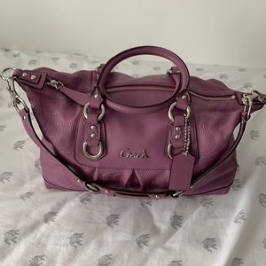 Coach leather bag - lilac purple - EUC